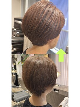 パーチェヘアー(pace hair) 50代/白髪カラー/ショートボブ