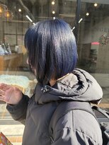 アンジェリカ 天理店(ANGELICA)&nbsp;ネイビーブルー×ミニボブ【川崎優太】