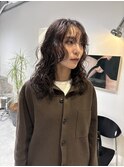 着物ヘア/ダークアッシュ/ミディアムレイヤーカット/名古屋名駅