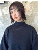 【表参道sheta中澤】レッドブラウンハッシュカットイメチェン