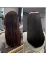 ユニクオン 金沢香林坊(UNIKUON)&nbsp;水素カラー シルクストレート 艶髪 髪質改善 金沢 香林坊