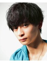 メンズサロンAlo 渋谷 #メンズカット#メンズパーマ#眉毛#ブリーチ#縮毛矯正#MEN'S特化&nbsp;ニュアンスパーマ/センターパート/波巻きツイストスパイラル渋谷