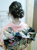 成人式振り袖ゆるふわアレンジ【ヘアアレンジ　立川/立川南/袴】