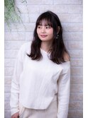 似合わせカットで個性的斜めバングで大人かわいいナチュラルボブ