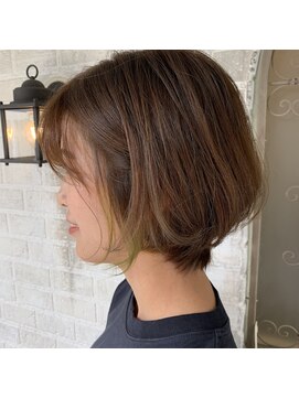 アトリエルタン 堺店(atelier Le Temps) ショートボブxシアミント