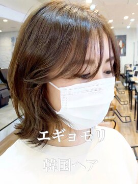 ノラキチジョウジ(NORA KICHIJOJI) #韓国ヘア#くびれ#ボブウルフ#エギョモリ#ウルフ#30代#40代