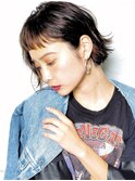 小顔20代30代人気ミニボブ インナーカラー 外ハネ 下北沢