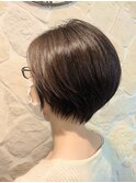 束感ショート/ヌーディーベージュ/ナチュラルアッシュ