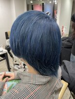 アジールヘア 所沢プロペ通り店(agir hair) ディープブルーカラー10代20代30代