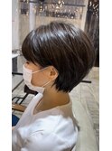 マッシュショート/20代/30代/シースルーバング/艶髪