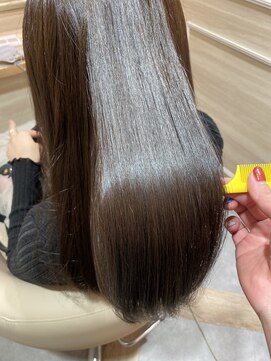 アンド ラ ブランシュ(&.La Blanche) ロングヘア/グレージュカラー/ココアベージュ/黒髪カタログ/大宮