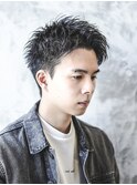 フェザーパーマ/刈り上げセンターパート/サーフカール[新宿]