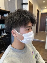 アンシェル(UNCHEL)&nbsp;メンズパーマツイストスパイラル刈り上げマッシュパーマ