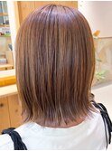 20代30代40代ハイライト透け感ナチュラルブラウンくびれミディ
