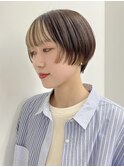 【長谷川】インナーベージュマッシュショート