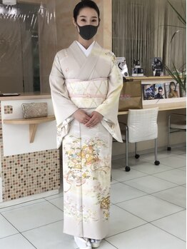 ラクルールの写真/【大切な日を彩る本格プロの着付け♪】結納/結婚式/お宮参り♪着付予約受付中！『着付+ヘアセット¥7700』