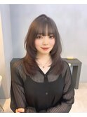 ダブルカラー外ハネボブインナーカラーハイライトケアブリーチ
