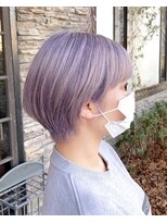 ルプラ ガーデン(le-pla garden)&nbsp;マッシュショート#ラベンダー#シルバー#ブリーチ#ダブルカラー