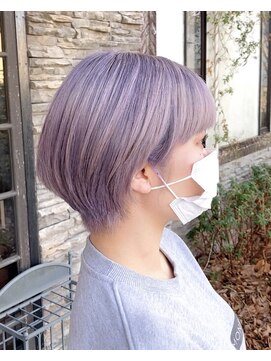 ルプラ ガーデン(le-pla garden) マッシュショート#ラベンダー#シルバー#ブリーチ#ダブルカラー