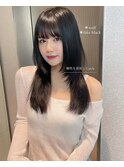 透明感チェリーレッド×姫カットレイヤー×韓国風巻き【ayana】