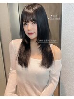 天神美容室 透明感チェリーレッド×姫カットレイヤー×韓国風巻き【ayana】