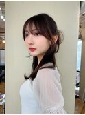 カチモリハーフアップ／結んでも可愛い顔まわりカット