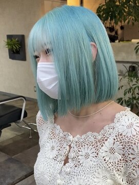 ネハス ナガオカ(nehus.nagaoka) ブリーチ/透明感カラー/ウルフレイヤーロング/ボブルフ