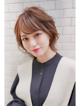 ギークス(GEEKS) 【GEEKS渋谷】くびれボブ/春カラー/ライトベージュ/ブリーチなし