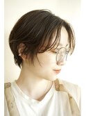 丸みショート/ハンサムショート/マロンブラウン/