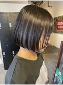 20代30代大人可愛い小顔ミニボブインナーカラー