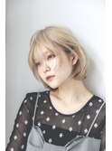 ホワイトベージュ☆エアリーボブショート
