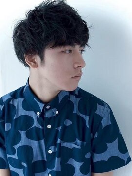 ロミー 本厚木(ROMMY.) 本厚木メンズカット刈り上げツーブロック黒髪パーマ韓国マッシュ