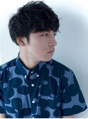 本厚木メンズカット刈り上げツーブロック黒髪パーマ韓国マッシュ