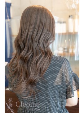 ♪オリーブグレー小顔レイヤーカットクラゲヘアーココアベージュ