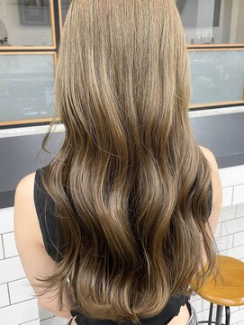 スタートウキョウ 渋谷(STAR TOKYO) 透明感ミルクティブラウン髪質改善カラーロングヘア韓国風