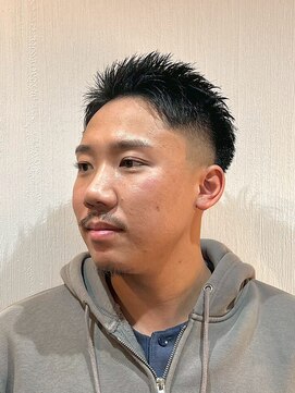 ジェントル(GENTLE) フェードベリーショート×アップバングスパイキー