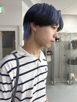 カシェル(cashel)&nbsp;ブルー×ブラック ／ハイトーン／デザイン／ブリーチ