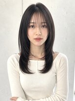 ノア(NOA) 【NOA】韓国風顔まわり小顔レイヤー×艶髪セミロング