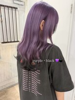 シー ヘアデザイン(see hair design)&nbsp;裾カラー パープル × ブラック