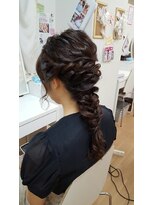ヘアセット専門店 ナゴミ 池袋店(nagomi)&nbsp;三つ編みダウンスタイル