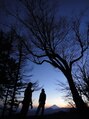 ティエヘアー(tie hair) 初冬の雲取山での夕暮れ。富士山をバックに…一番好きな写真です