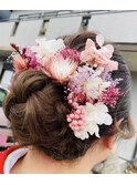 花いっぱいの可愛らしい成人式style