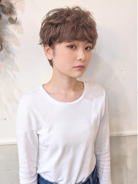 ボアップ 新居浜店(boappu) #ショート #ベージュ #カラー #パーマ #ケアブリーチ #新居浜