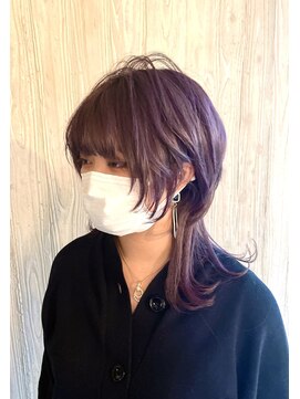 エフィールベルタ(afeel belta) 個性派!ヴァイオレットカラー×ウルフスタイル