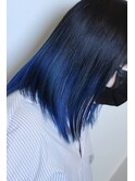 :ブルー　:アッシュ　:グラデーション　:ブルーブラック