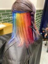 ラトリエ ブロカント 立川北口店(L'atelier BROCANTE)&nbsp;インナーカラー レインボー 虹 シルバー 派手髪 ユニコーン