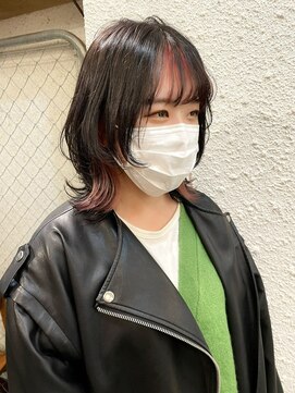 マジコ 下北沢本店(Magico) ダブルカラーインナーカラーピンクベージュケアブリーチ韓国