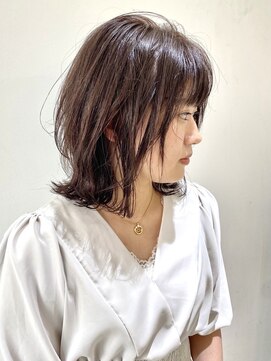 フォーク FOLK 【FOLK】透明感グレージュ☆似合わせ外ハネミディアムレイヤー♪