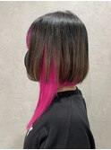 サイドが長い2次元ボブ、インナーピンク～糸ito～HIRO