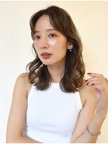 ラボヌールヘアーレーヴ 池袋店(La Bonheur hair reve)&nbsp;大人可愛いラフカールミディ20代30代40代センターパート前髪